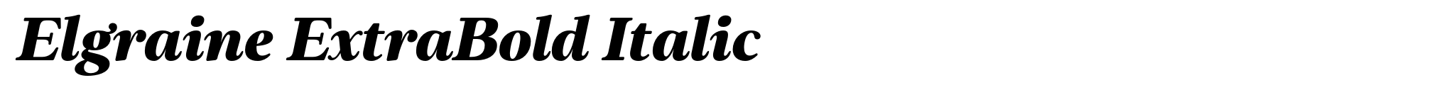 Elgraine ExtraBold Italic image